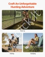 Reguliuojama sulankstoma medžioklės kėdė su porankiais ir ergonomišku atlošu 500 x 440 x 995 mm - Image 6
