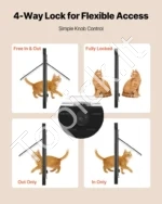 Reguliuojamas katės durelių įdėklas langui 686–813 mm (juodas) - Image 3