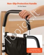 Reguliuojamo aukščio lovos turėklas senjorams atrama su PU rankena 610 x 320 x 635 mm - Image 5