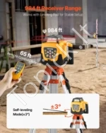 Rotacinis lazerinis nivelyras su priedais 300m veikimo nuotoliu raudonu spinduliu - Image 3