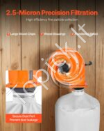 Sieninė dulkių surinkimo sistema 1HP – galingas 950 m3/h medžio apdirbimo dulkių nusiurbimas - Image 3
