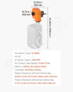 Sieninė dulkių surinkimo sistema 1HP – galingas 950 m3/h medžio apdirbimo dulkių nusiurbimas - Image 7