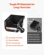 Sieniniai plastikiniai organizatoriai su bėgeliais (12 dėžių, metaliniai laikikliai) - Image 3