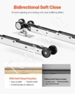 Sienoje paslėptų durų rėmo komplektas – 61–76,2 cm pločio ir 203,2 cm aukščio durų sistema su švelnaus uždarymo mechanizmu - Image 3