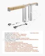 Sienoje paslėptų durų rėmo komplektas – 61–91,4 cm pločio ir 203,2 cm aukščio durų sistema su švelnaus uždarymo mechanizmu - Image 7