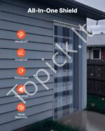 Skaidri PVC juostinė užuolaida 2,4 m x 1,5 m (2 mm storio, 10 vnt.) - Image 6