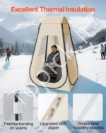 Skaidrus pop-up sportinis palapinės kupolas 120 x 120 x 190 cm (skirtas 1 asmeniui) - Image 5