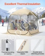 Skaidrus pop-up sportinis palapinės kupolas 183 x 183 x 195 cm (skirtas 2–4 asmenims) - Image 5