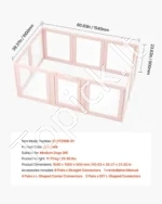 šuniukų gŠuniukų žaidimų aptvaras – permatoma plastikinė dėžė šunims 1540 x 1000 x 600 mm - Image 7