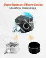 Skaitmeninis hidraulinis slėgio matuoklis 0–700 bar (0–10000 PSI), su nerūdijančio plieno korpusu ir NPT jungtimi - Image 6