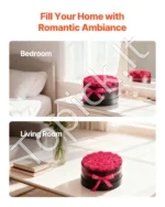Rožių puokštė apvalioje dėžutėje 27 vnt., rožinė raudona - Image 6