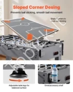 Stalo futbolo stalas 121 cm (standartinio dydžio stalo futbolas namams ir žaidimų kambariui) - Image 4