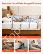 Sulankstomas lovos turėklas senjorams 970 x 805 x 445 mm apsauginė rankena su dirželiu - Image 6