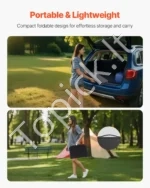 Sulankstomas nešiojamas kempingo stalas 60 cm – aliuminis iškylų stalas vidaus ir lauko erdvėms - Image 5
