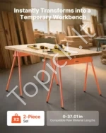 Sulankstomi darbiniai ožiai 2 vnt. – tvirtas 300 kg talpos suoliukas medienos apdirbimui - Image 2