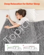 Sunkus antklodės svoris 9 kg su šerpa vilna miegui ir atsipalaidavimui 1524 x 2032 mm - Image 2