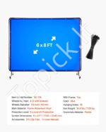 Suvirinimo užuolaida su rėmu 174 x 234 cm – ugniai atspari apsauginė sienelė su ratukais ir UV apsauga - Image 7