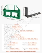 Traktoriaus padėklų šakės 1065 mm su 1814 kg keliamąja galia - Image 7
