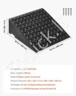Tvirtas guminis nuvažiavimo rampų komplektas 2 vnt. su 3.175 tonų keliamąja galia ir 17.8 cm pakilimo aukščiu - Image 7
