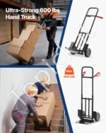 Tvirtas rankinis vežimėlis-platforma 272 kg, teleskopinė rankena - Image 2