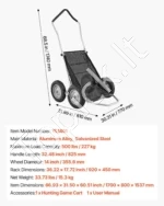 Tvirtas sulankstomas medžioklės vežimėlis gyvūnams ir įrangai (Talpa 227 kg) - Image 7
