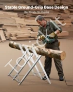 Tvirtas sulankstomas ožys pjaustymui medienai 149,7 kg  apkrova, metalinis stovas medžio apdirbimui - Image 5