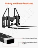 Universalios mini krautuvo ir traktoriaus padėklų šakės 1814 kg - Image 6