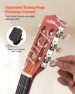 Vaikiška klasikinė medinė gitara pradedantiesiems 780 mm (Natūrali) - Image 2