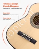 Vaikiška klasikinė medinė gitara pradedantiesiems 780 mm (Natūrali) - Image 5