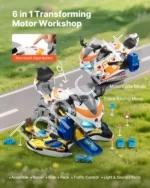 Vaikiškas motociklo variklio ir mechaniko rinkinys su priedais vaikams - Image 2