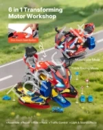 Vaikiškas motociklo variklio ir mechaniko rinkinys su priedais ( konstruktorius ) - Image 2