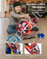 Vaikiškas motociklo variklio ir mechaniko rinkinys su priedais ( konstruktorius ) - Image 3