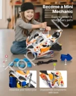 Vaikiškas motociklo variklio ir mechaniko rinkinys su priedais vaikams - Image 3