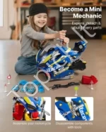 Vaikiškas motociklo variklio ir mechaniko rinkinys su priedais vaikams ( konstruktorius ) - Image 3