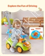 Vaikiškas paspiriamas automobilis (3-in-1 ride-on push car) su apsauginiais turėklais, 83 x 42 x 88 cm - Image 3