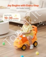 Vaikiškas paspiriamas automobilis (ride-on push car) su garsais, 50 x 24 x 41,5 cm - Image 2