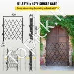 Vienpusis sulankstomas apsauginis vartaičiai (single folding security gate) 131 x 108 cm, 8,1 kg - Image 3