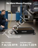 Žemo profilio tepalų surinktuvas – 57 litrų talpos mobili alyvos keitimo vonia su elektriniu siurbliu - Image 2