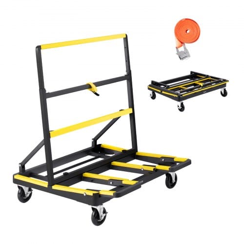 de2FBLTCHJGDGSKZREBFS001V02Fgoods_img-v32Fdrywall-dolly-cart-m100-1.2.jpg Sulankstomas gipso kartono ir plokščių vežimėlis 816 kg (su besisukančiais ratukais ir išskleidžiama platforma) - Image 1