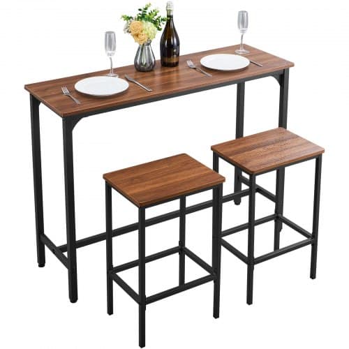 de2FBTZEK3JTJXGYGKY9U001V02Fgoods_img-v22Fbar-table-m100-1.2.jpg Baro stalas su dviem kėdėmis – 120 cm industrinio stiliaus baldų rinkinys virtuvei ir svetainei 1200 x 400 x 900 mm - Image 1