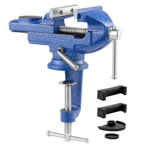 de2FBXSTHQ3YCZYSRC37I001V02Fgoods_img-v12Fbench-vise-m100-1.2.jpg Nešiojamas Ketus Spaustuvas (Darbo Stalo Spaustuvas) 76,2 mm su 360° Pasukamu Pagrindu - Image 1