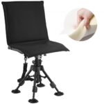 Reguliuojama sulankstoma medžioklės kėdė su 360 laipsnių besisukančiu sėdyne 570 x 500 x 880–1080 mm