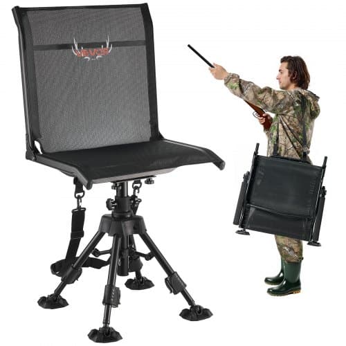 de2FCGZDKWFSTSLS1QCNY001V02Fgoods_img-v22Fhunting-chair-m100-1.2.jpg Reguliuojama sulankstoma medžioklės kėdė su 360 laipsnių besisukančia sėdyne ir reguliuojamomis kojomis 570 x 500 x 880–1080 mm - Image 1