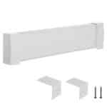 Baltas 917 x 81 x 193 mm standartinis juostinis radiatoriaus (baseboard) gaubtas