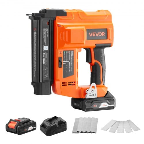 de2FDDBLDDQ2H12IZEMT6001V22Fgoods_img-v12Fbrad-nailer-m100-1.2.jpg Akumuliatorinis 2-in-1 viniakalnis ir segtuvas, 18 Gauge, 20V, su 500 vnt. vinių, 500 vnt. sągėlių, pakrovėju ir reguliuojamu gyliu - Image 1