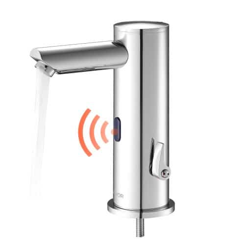 de2FDLTDGZDLRXSBMZ95X002V92Fgoods_img-v22Ftouchless-bathroom-sink-faucet-m100-1.2.jpg Automatinis bekontaktis vonios praustuvo maišytuvas 130 x 64 x 190 mm su judesio jutikliu ir chromuota apdaila - Image 1