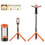 LED darbo lempa su stovu, 2200 lm, 6Ah (su 3 lempų galvutėmis)