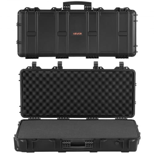 de2FFSYZBQHHSDLZP062B001V02Fgoods_img-v42Fhard-rifle-case-m100-1.2.jpg Kietas ginklų dėklas 914 mm su 4 sluoksnių apsauginiu putplasčiu, ratukais, IP67 atsparumu vandeniui ir dulkėms, juodas - Image 1