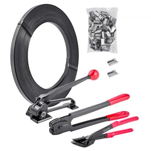 de2FGDSDKZGJGD34ESJXQ001V02Fgoods_img-v22Fbanding-strapping-kit-m100-1.2.jpg Plieninis pakavimo juostų rinkinys 183m su įtempikliu ir spaustukais - Image 1
