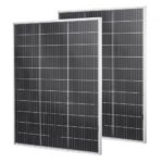 Dvipusiai saulės moduliai 200W rinkinys 100W x 2 monokristaliniai